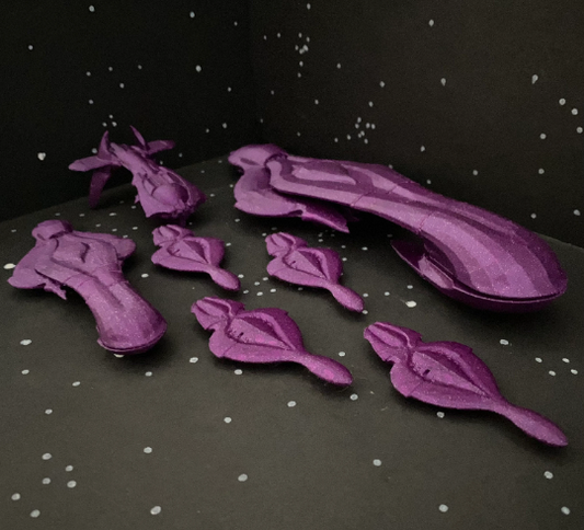 Halo: Fan made Covenant battle fleet- 7 piece set
