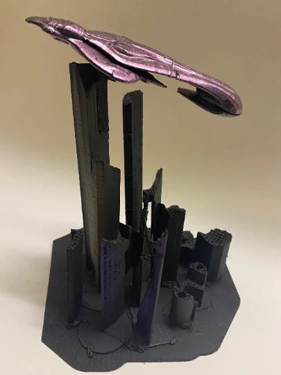 Halo: Fan made diorama "Invasion skyline"