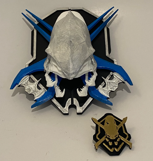 Halo inspired Arbiter skull plaque